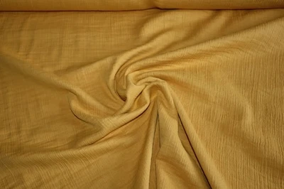 Musselin - Double Gauze, Mulltuch, safran, Breite: ca. 148 cm, Mat: 100% BW - Bild 1 von 4