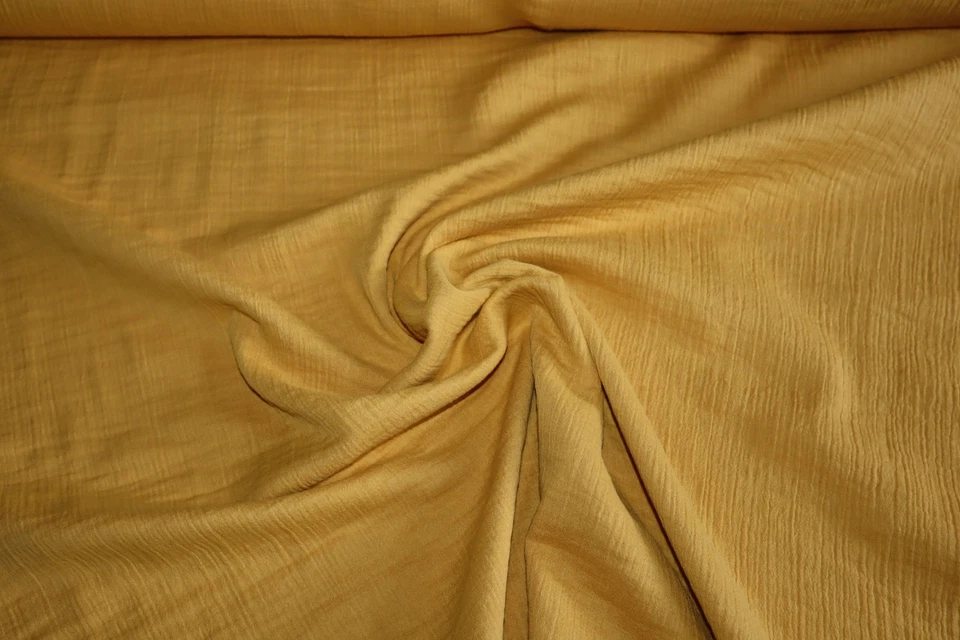 Musselin - Double Gauze, Mulltuch, safran, Breite: ca. 148 cm, Mat: 100% BW - Bild 1 von 4