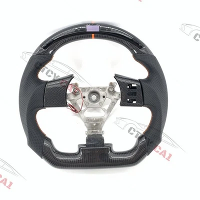 Volante de fibra de carbono personalizado para 02-08 Nissan 350Z fairlady Z con moldura Foto 1 de 4