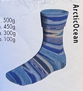 LANG SUPER SOXX COLOR  SEA SOXX washable Wool Sock Yarn 0415 - Picture 1 of 2