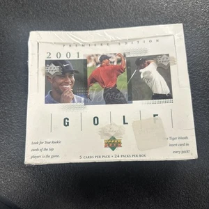 Upper Deck 2001 Golf Hobby Box sigillato in fabbrica - Tiger Woods Rookie anno RC - Foto 1 di 4