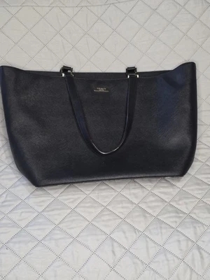 KATE SPADE Newbury Lane Jules Zip Top XL Black Leather Tote Shoulder Handbag - Image 1 of 4