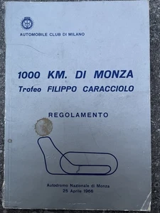 Regolamento Oficial MONZA 1000 KM 25 de abril de 1966. Carpaccio Trofeo Filippo - Imagen 1 de 5