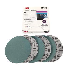 3M TRIZACT FOAM DISC PN30662 Pyramid Back Velvet Sandpaper P5000 152mm Sponge - Picture 1 of 6