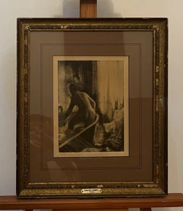 Degas "Femme dans La Baignoire" monotype; numbered - Picture 1 of 10