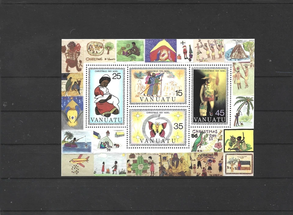 Mini hoja de Navidad Vanuatu 1981 MNH Foto 1 de 1