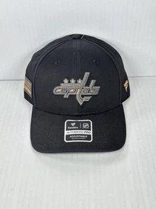 Fanatics NHL Washington Capitals Mütze Militär Wertschätzung verstellbar schwarz neu mit Etikett - Bild 1 von 5