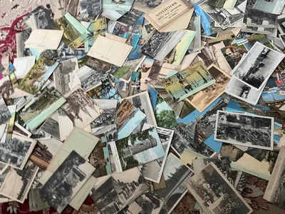 300 + JOB LOT OLD POSTCARDS, SOME DUPLICATION, MANY BRIGHTON, + OTHERS. GOOD LOT - Image 1 of 4