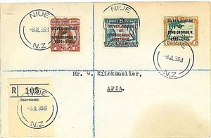 09449 - NIUE - POSTGESCHICHTE - SG # 69b 70a 71a - Fehler auf BRIEF 1935 - Bild 1 von 1