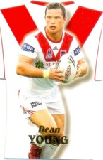 2006 Select Invincible NRL Jersey Die Cut Card DC64 Dean Young - Dragons
