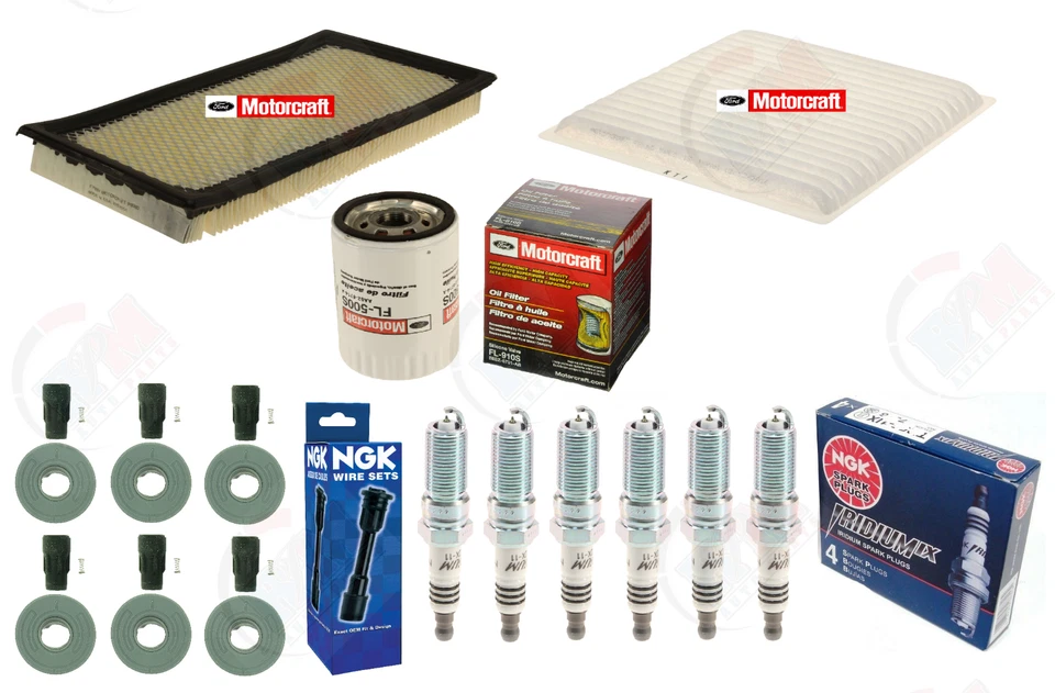 Kit de afinación MOTORCRAFT con botas NGK "IRIDIUM" y bobina 2009-2014 para Ford Edge V6 Foto 1 de 1