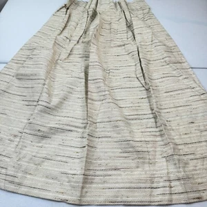 vintage burlingon pinch pleat drapes curtain panel beige mcm retro - Picture 1 of 11