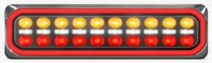 PAIR LED COMBO LIGHTS STOP/TAIL/ INDICATOR/REVERSE 3855ARWM - Picture 1 of 3