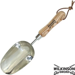 Espada Wilkinson cuchara de compost de acero inoxidable con paleta de mango de ceniza de madera - Imagen 1 de 5