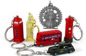 BRITISH MINIATURE LONDON KEY RING BRELOCK DIECAST METAL KEYCHAIN SOUVENIR GIFT - Picture 1 of 20