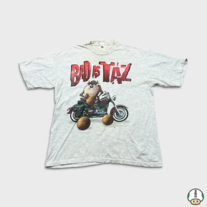 Vintage 1996 Looney Tunes T Shirt Mens XL Gray Bad Is Taz Graphic Cartoon Tee - Picture 1 of 9
