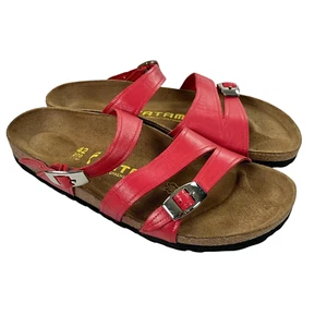 Tatami Birkenstock Fussbett Strap Sandals EU 42 - US 11-11.5 Medium/Narrow Red - Picture 1 of 6