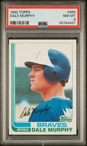 1982 Topps Baseball #668 - Dale Murphy - PSA 8 ¡Casi como nuevo!! - Imagen 1 de 2