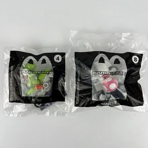 2022 McDonalds Mario Kart Happy Meal Spielzeug #4 Yoshi und #8 Toadette - Bild 1 von 7