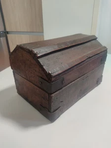 COFRE O BAUL DE MADERA SIGLO XIX MILITAR - Imagen 1 de 13