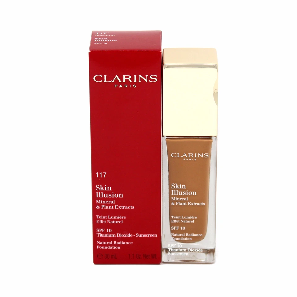 CLARINS SKIN ILLUSION NATURAL RADIANCE FOUNDATION SPF 10 30ML #117 NIB-402591 - Image 1 of 1
