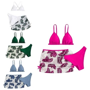 Kids Baby Girls Bathing Suit Wetsuit Rashguard Sleeveless Swimsuit Set Bikini - Picture 1 of 32