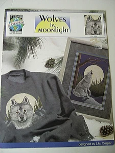 Wolves by Moonlight Cross Stitch Patterns True Colors S M Casper 2 Designs - Picture 1 of 3