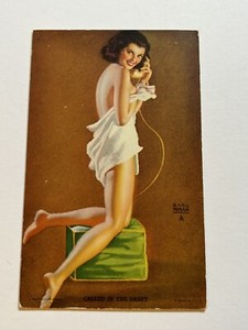 Vintage Earl Moran Pin Up Mutoscope Arcade Card 1940's