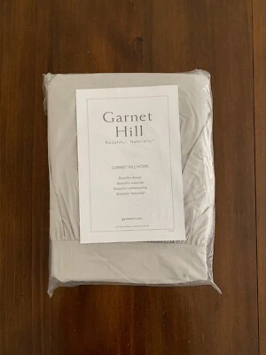 Saia de cama Garnet Hill/Supima algodão costurada ajustável dupla 21" gota, cinza - Imagem 1 de 3