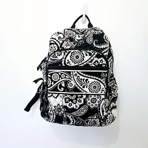 Vera Bradley Paisley Black & White Cloth Washable Backpack - Picture 1 of 9