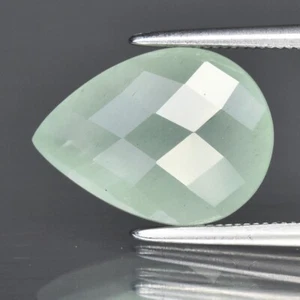 ๐ 3.88ct 13.2x9.7mm Pear Natural Green Beryl - Brazil Gem - Picture 1 of 4