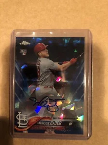 Harrison Bader 2018 Topps Chrome Sapphire Rookie RC Auto Autograph CARDINALS - Picture 1 of 2