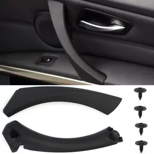 Schwarz Türgriff Innengriff Rechts Set für BMW 3er E90 E91 Limo Sedan Autogriff - Bild 1 von 12