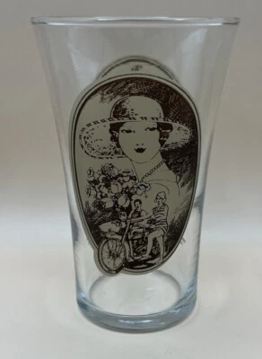 Vintage Coca Cola Re-Created from Archives Flair Style Glass Coke Woman Lady - Image 1 of 2