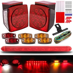 Trailer Led Kit Stop Brake Tail License Plate Light Bar Running Wiring Harness ⭐ - Picture 1 of 10