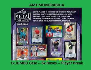 AJ Smith-Shawver Braves 2021 Leaf Metal Draft JUMBO 1X Case 6X BOX BREAK #1