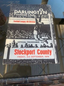 Darlington V Stockport County 1976 Soccer/football Programme - Picture 1 of 2