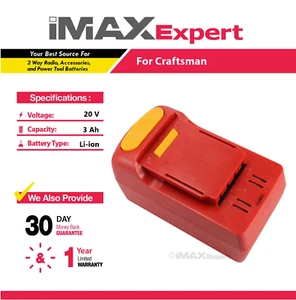 Batería de iones de litio 20V 3Ah para Craftsman 26302, 26314, 28128, 25708 - Imagen 1 de 6