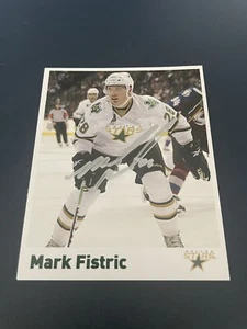 Mark Fistric 2009-10 Dallas Stars Postkarte auf Karte Silber Autogramm - Bild 1 von 1