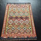 Tapis multicolore afghan turc Kilim, tapis aztèque en laine artisanale, taille 170 x 123 CM