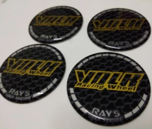 4 pegatinas de llanta Volk Racing pegatinas de centro de rueda pegatinas de cubo 56 mm - Imagen 1 de 1
