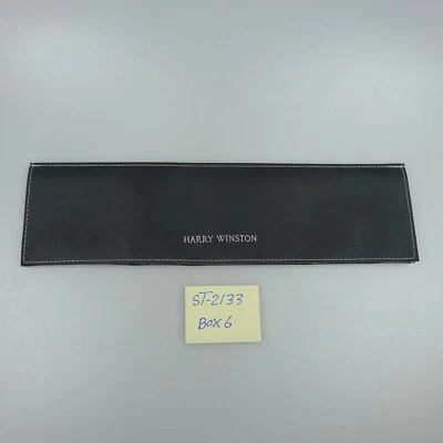 Bolsa de reloj Harry Winston de cuero sintético negro Foto 1 de 3