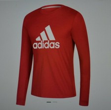 adidas Long Sleeve Red Shirts for Men 