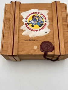 NUEVO CON ETIQUETAS Kurt Adler Polonesa Raggedy Ann & Andy Vidrio Adorno de Navidad en Caja de Madera - Imagen 1 de 18