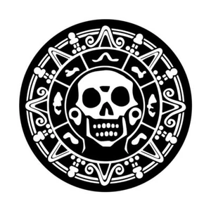 Pirate Coin Decal #1 4.5"x4.5" Choose Color - Picture 1 of 2