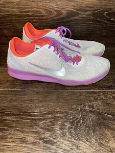 Nike Zoom Fit Shoes Women’s Size 9.5 White Purple Pink Athletic 704658-101 Run - Picture 1 of 9