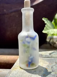 Tumbled Sea Glass Antique Clear Cork Stopper BOTTLE full of colored glass shards - Picture 1 of 18
