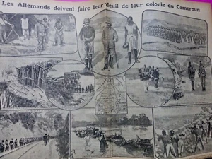1916 CAMEROUN GUERRE OCCUPATION ALLEMAND TIRAILLEUR ANGLAIS 2 JOURNAUX ANCIENS - Foto 1 di 2