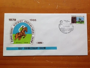 1986 AUSTRALIA 100TH HAWESBURY DISTRICT AGRICULTURAL SHOW WINDSOR CANCEL COVER - Picture 1 of 4