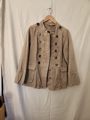 Chaqueta de mezclilla DKNY para mujer grande militar tostado caqui Foto 1 de 4